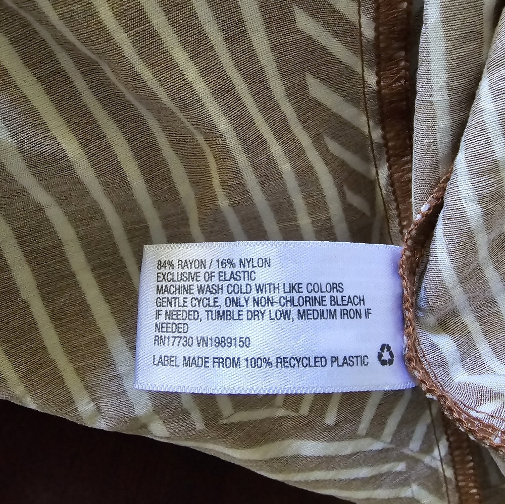 Brown striped smocked sundress